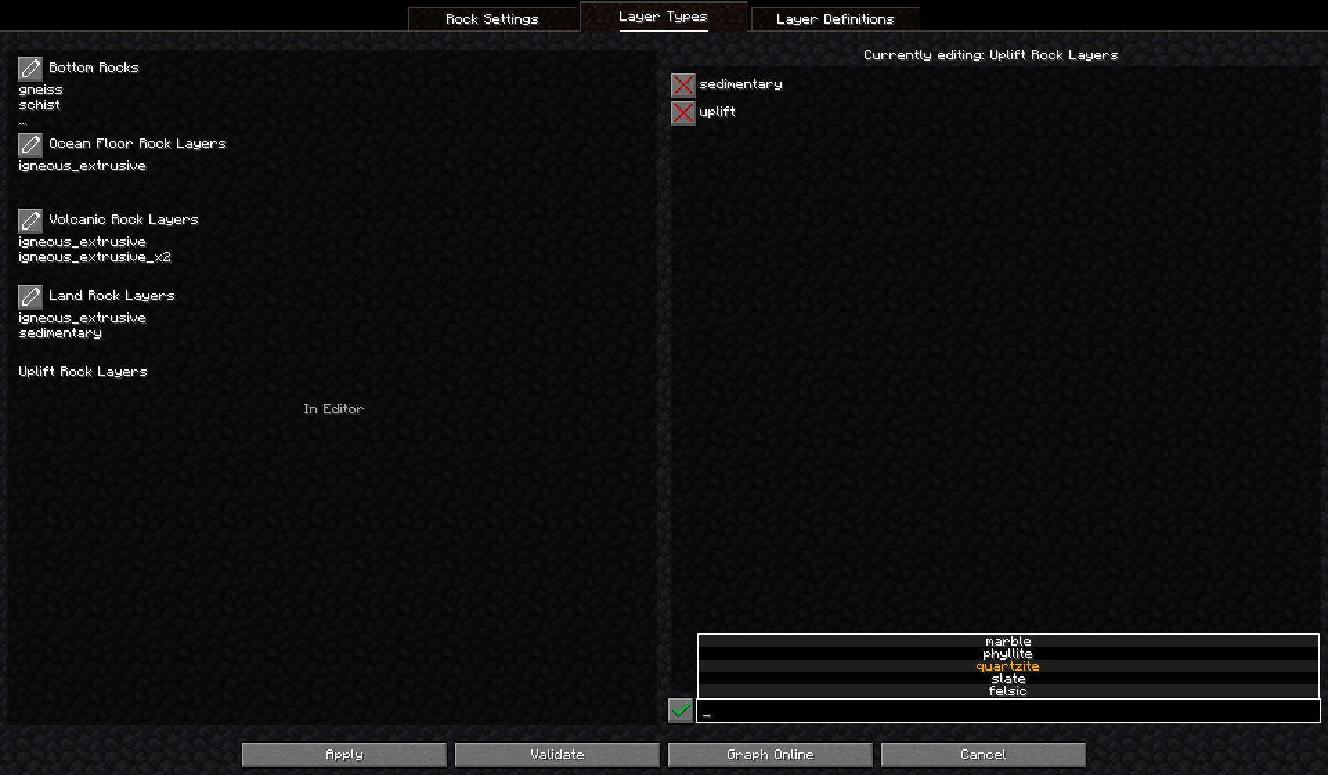 Layer types edit 0