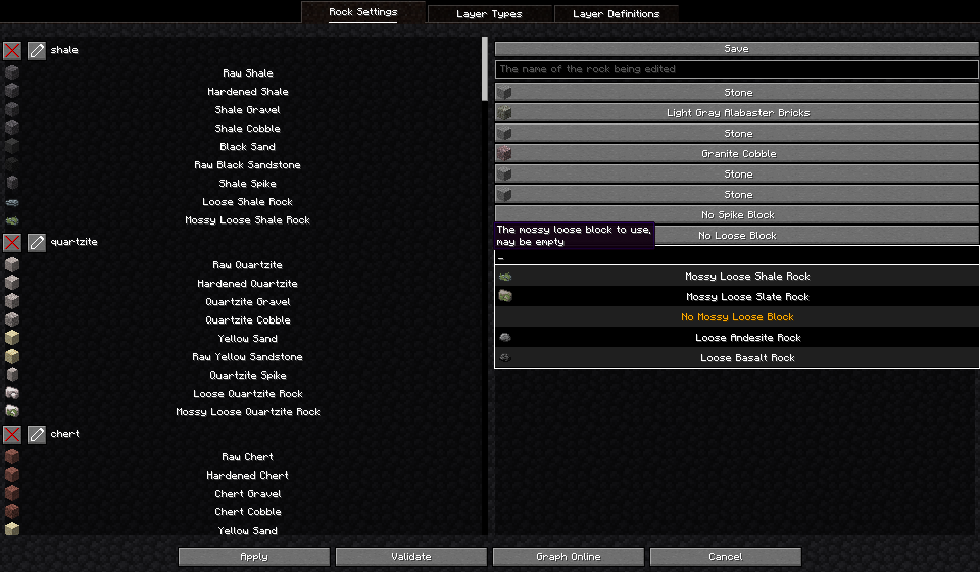 Rock settings edit 2